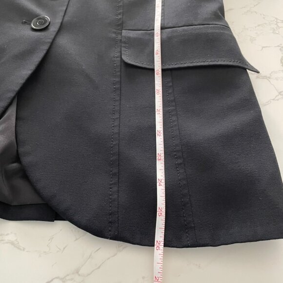 Semantiks Womens Black Three Button Blazer Suit Office Work Jacket | Size 12 - Picture 10 of 10